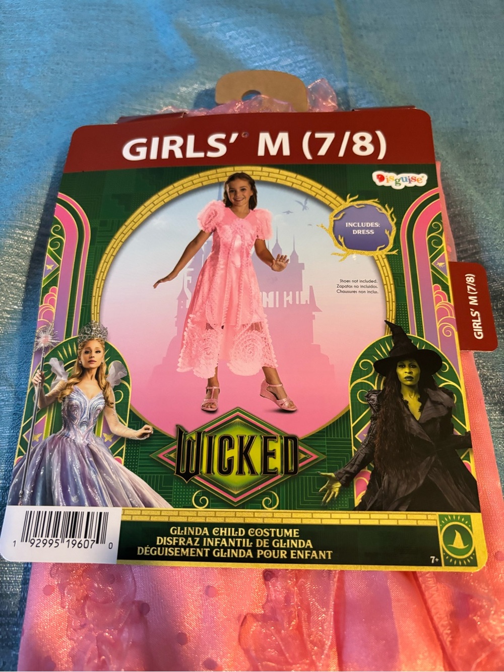 Disney Glinda Girls' Pink Sparkle Costume Dress
